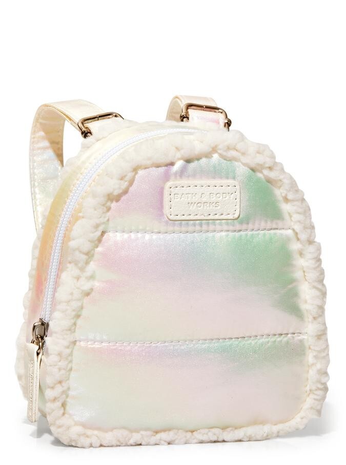 Set of 4 Cosmetic Bags - Bath & Body Works Puffer Backpack Style (6x5x4 inches)
