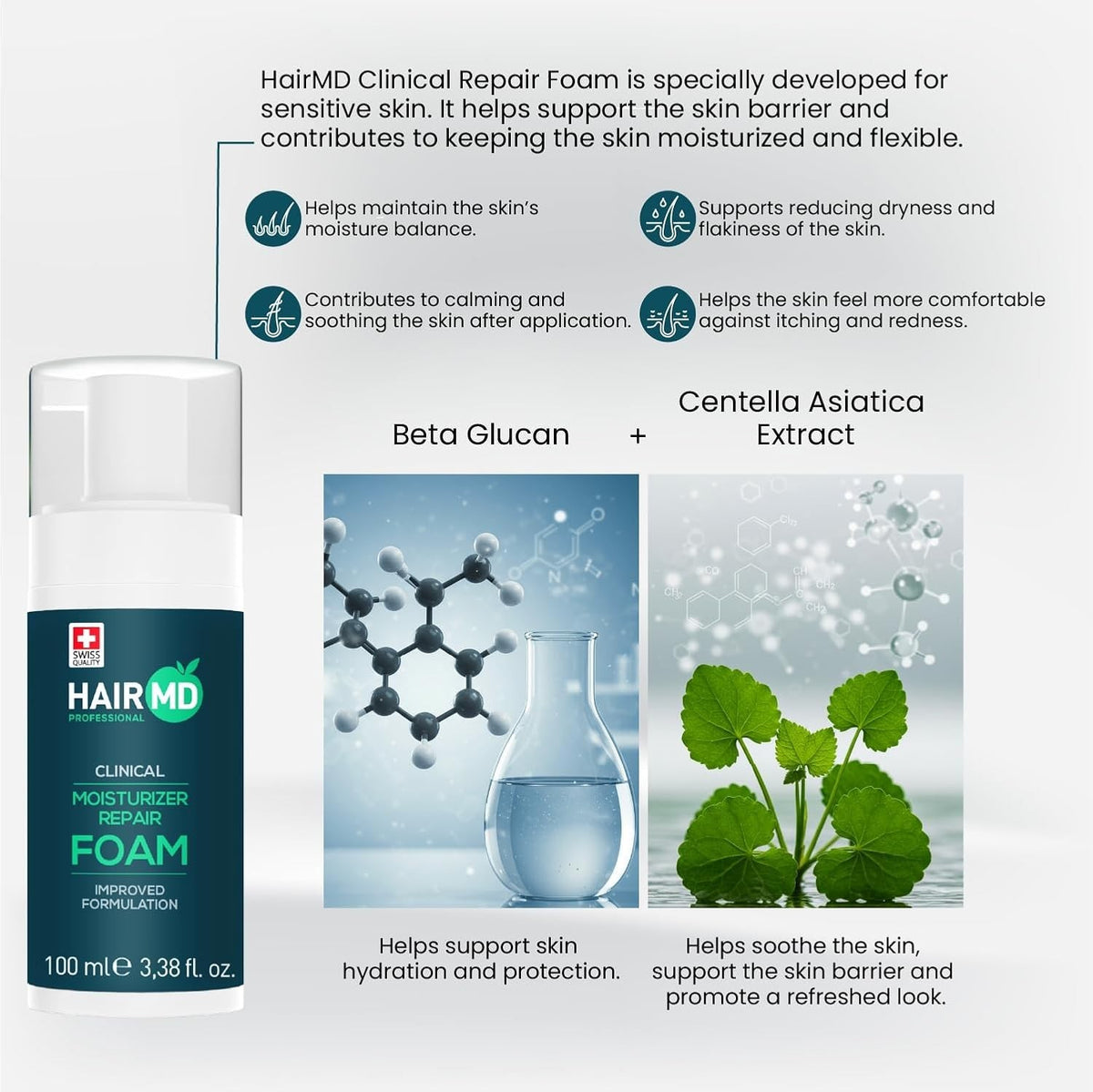 Post-Transplant Hair Care Set - Shampoo & Moisturizing Foam for Scalp