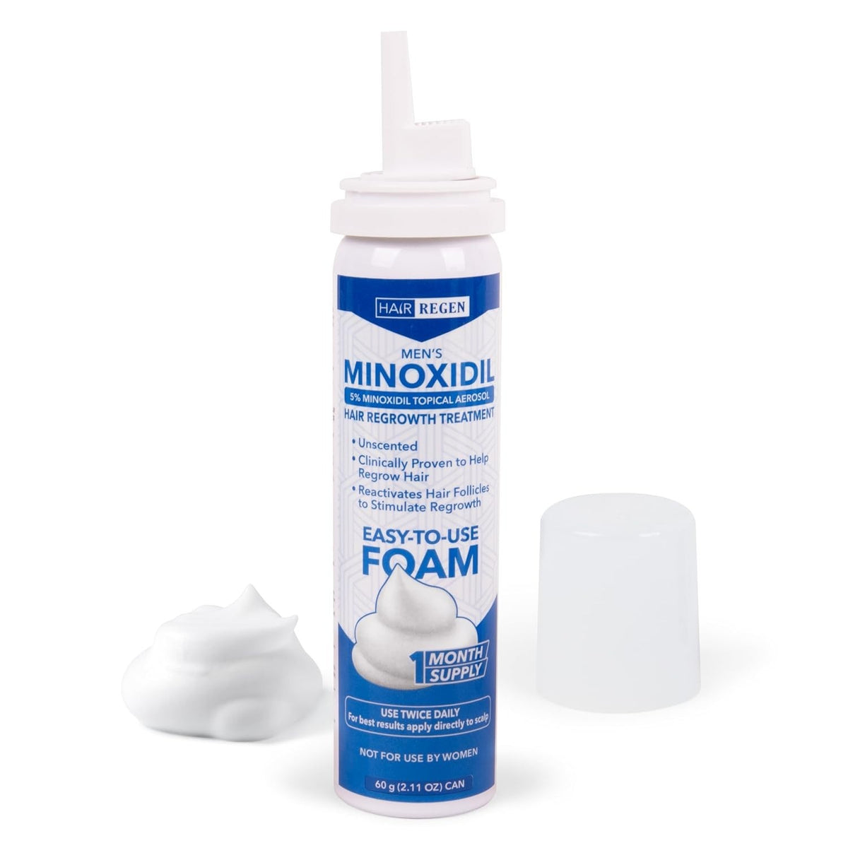 Men's 5% Minoxidil Foam Hair Regrowth Treatment for Thinning Hair