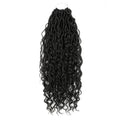 Synthetic Curly Faux Locs Crochet Hair Extensions for Women