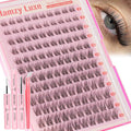 Natural Lash Clusters Kit Short Wispy 8-14MM False Eyelashes with Clear Band