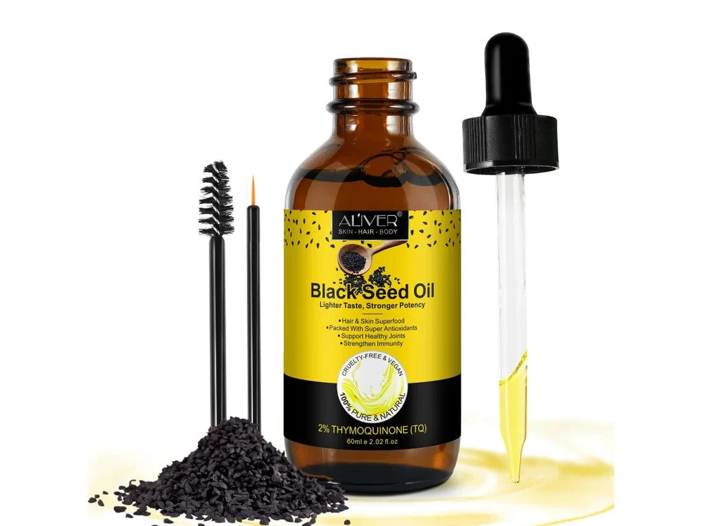 Black Seed Oil for Hair & Skin - Cold Pressed Organic 2 fl oz