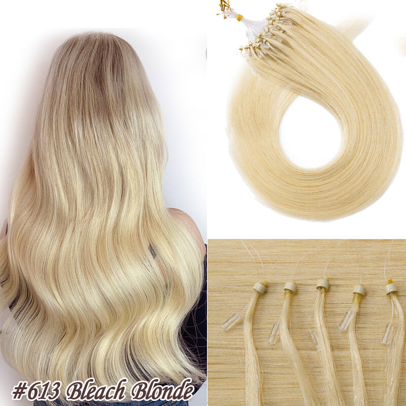 Pre Bonded Human Hair Extensions with Micro Loop Beads - Thick 1G/S