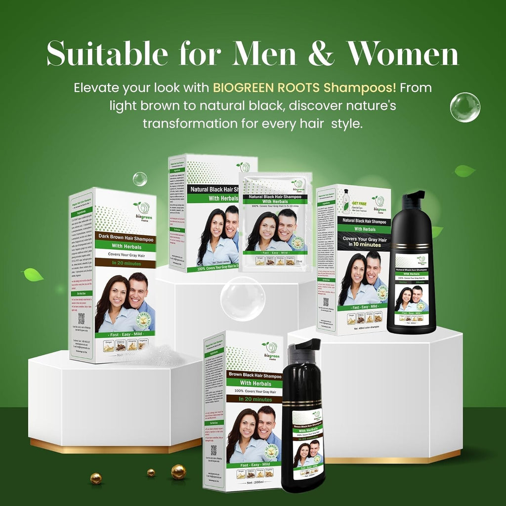 Herbal Ammonia & Paraben-Free Hair Color Shampoo - Salon-Quality Results