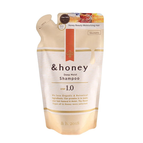 &honey Deep Moist Shampoo & Hair Treatment Refill Set - Moisturizing Hair Care 350mL/350g