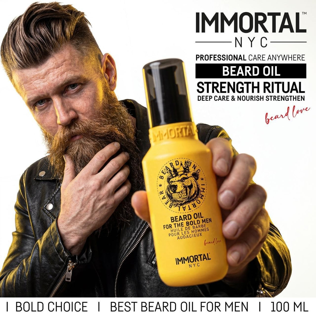 Beard Oil - Intense Nourishment & Natural Shine 3.4 oz Beard Grooming Oil