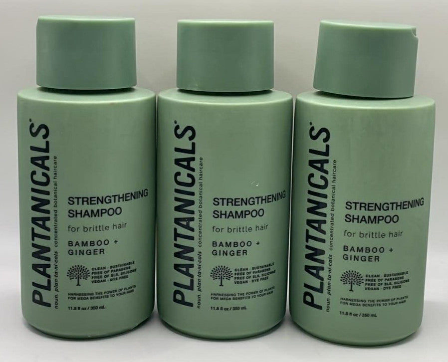 Plantanicals Strengthening Shampoo 3-Pack - Bamboo & Ginger, 11.8 FL Oz Each