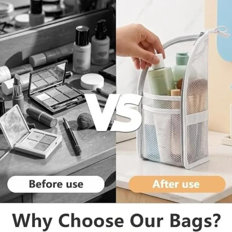 Standing Travel Toiletry & Makeup Organizer Bag Waterproof Cosmetic Pouch