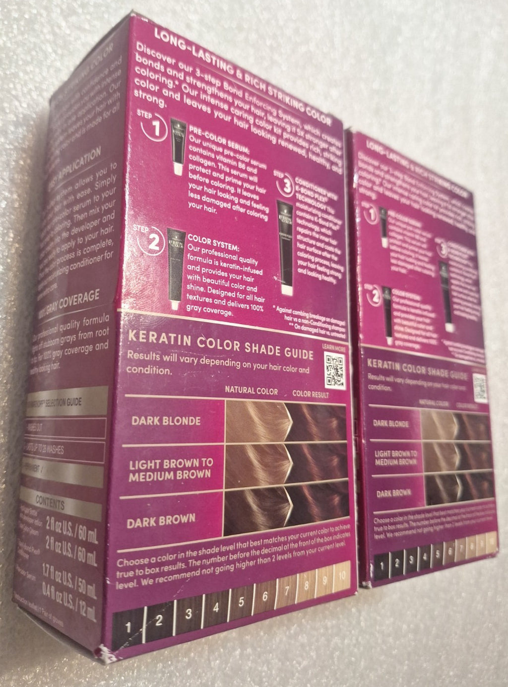 Schwarzkopf Keratin Color Permanent Hair Dye 4.6 Intense Cocoa Set