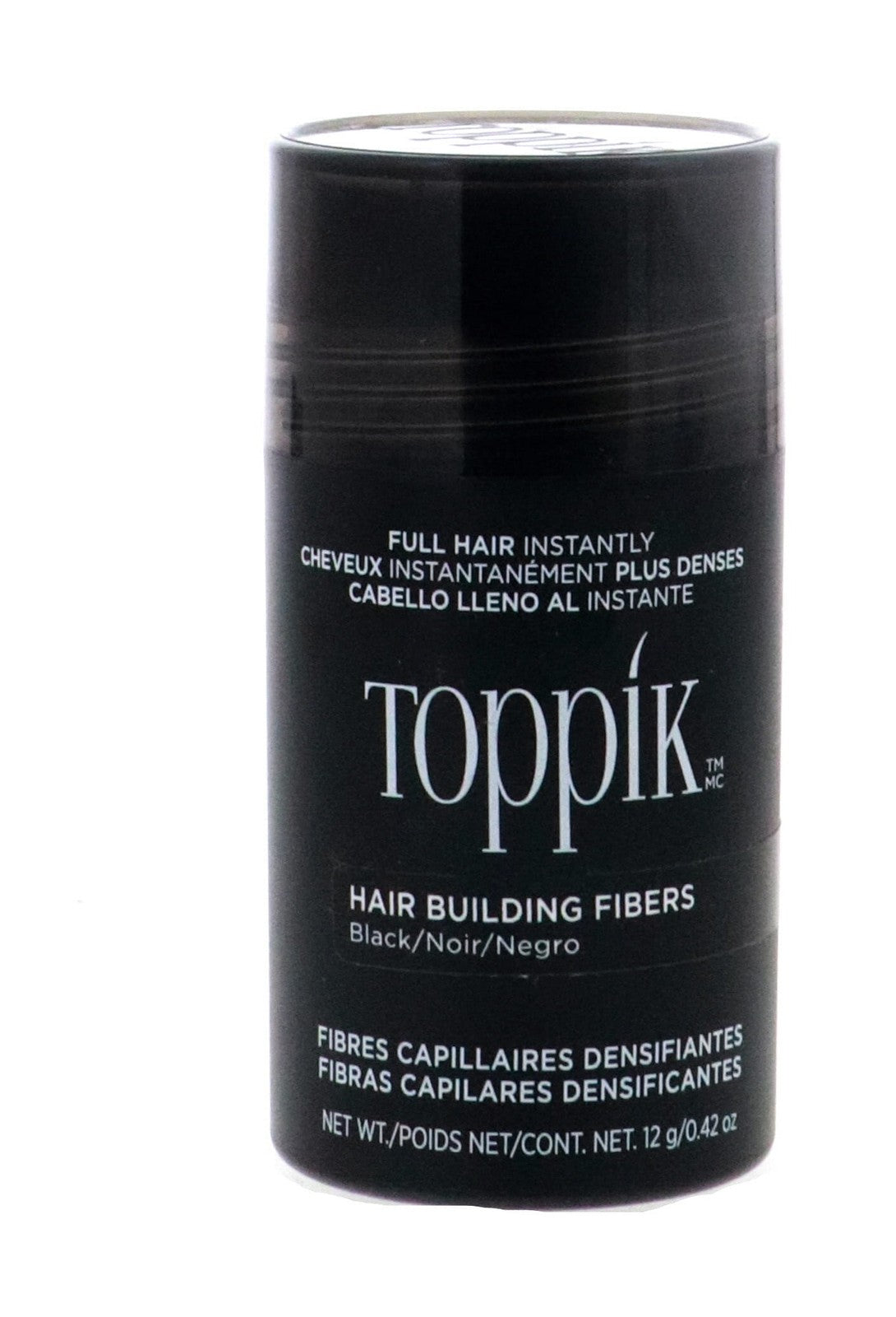 Hair Building Fibers Black 0.42 oz - 2 Pack for Thicker, Natural-Looking Hair