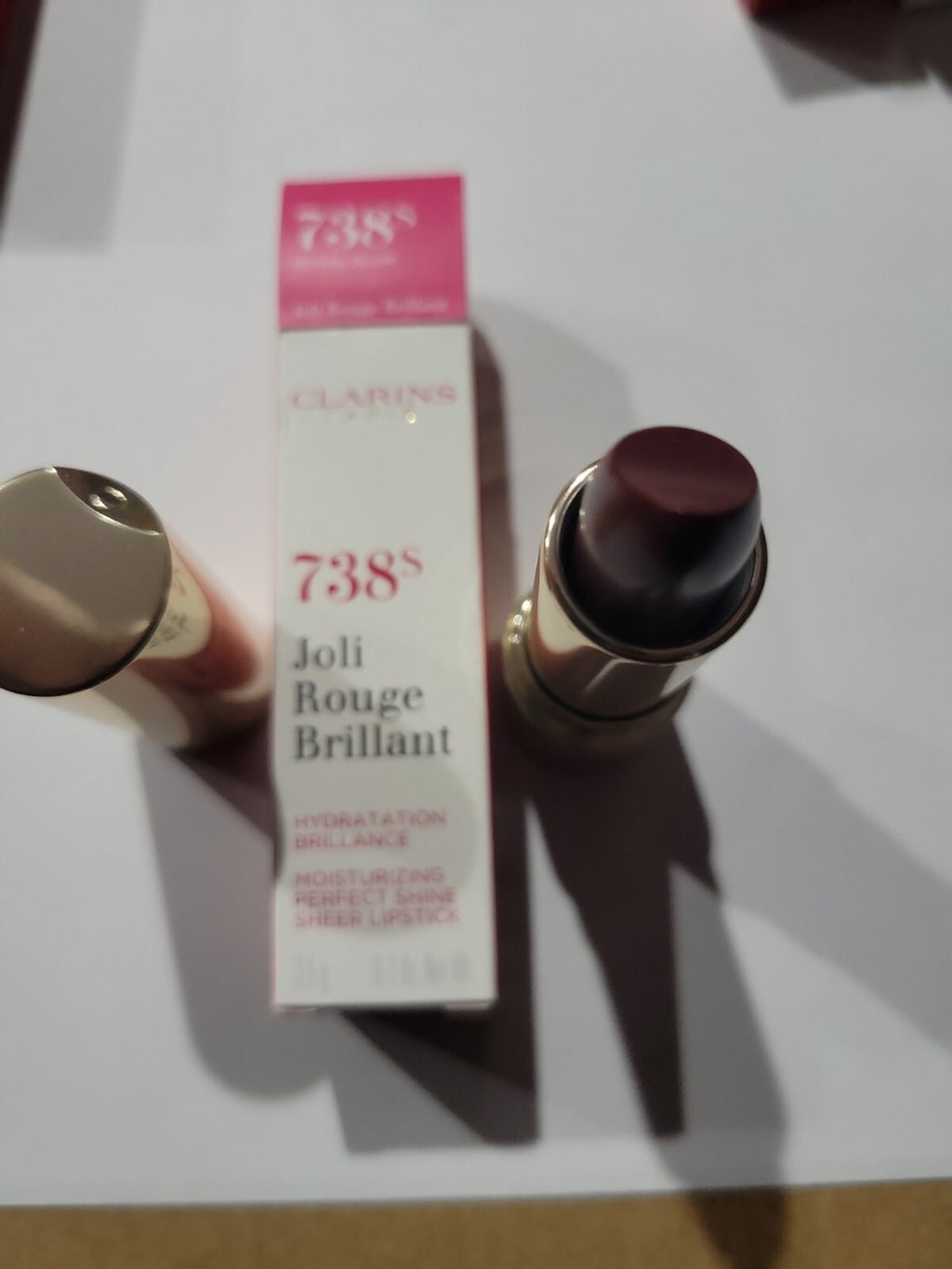 Clarins Joli Rouge Brillant Lipstick 0.1 Oz - Sheer Lip Color & Shine