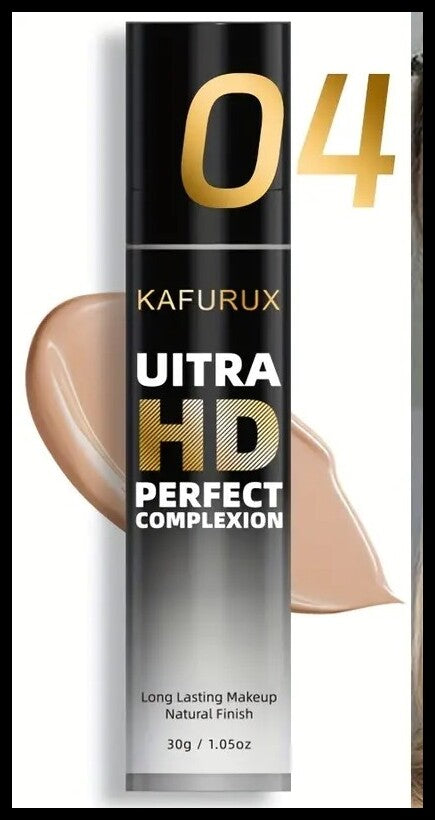 Professional Full Coverage Liquid Foundation with Brush - Waterproof & Long Lasting