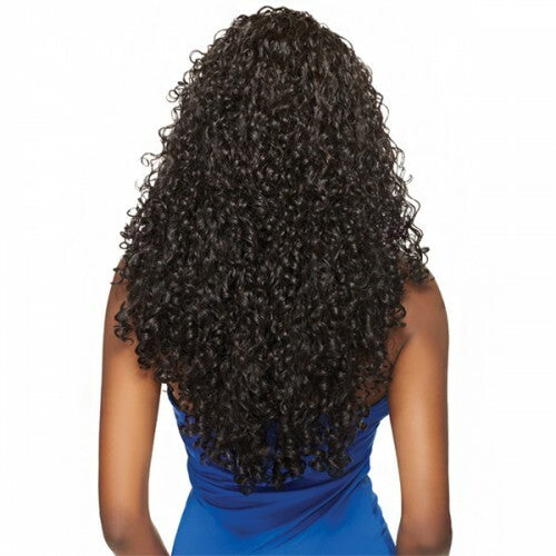Long Curly Synthetic Half Wig 26 Inches - Quick Weave Style, Adjustable Fit