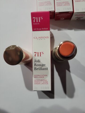 Clarins Joli Rouge Brillant Lipstick 0.1 Oz - Sheer Lip Color & Shine
