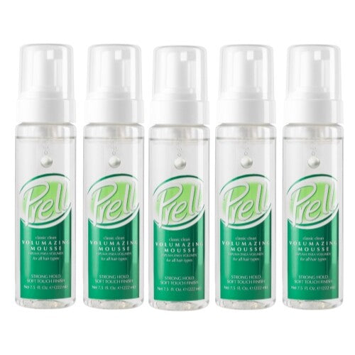 Volumizing Hair Mousse Set - Strong Hold & Soft Finish - 5-Pack 7.5 fl oz