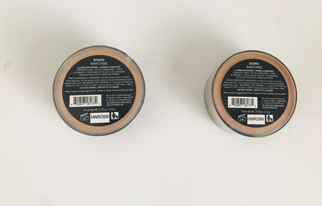 NYX Born to Glow Illuminating Powder - Warm Strobe Highlighter 0.18 oz