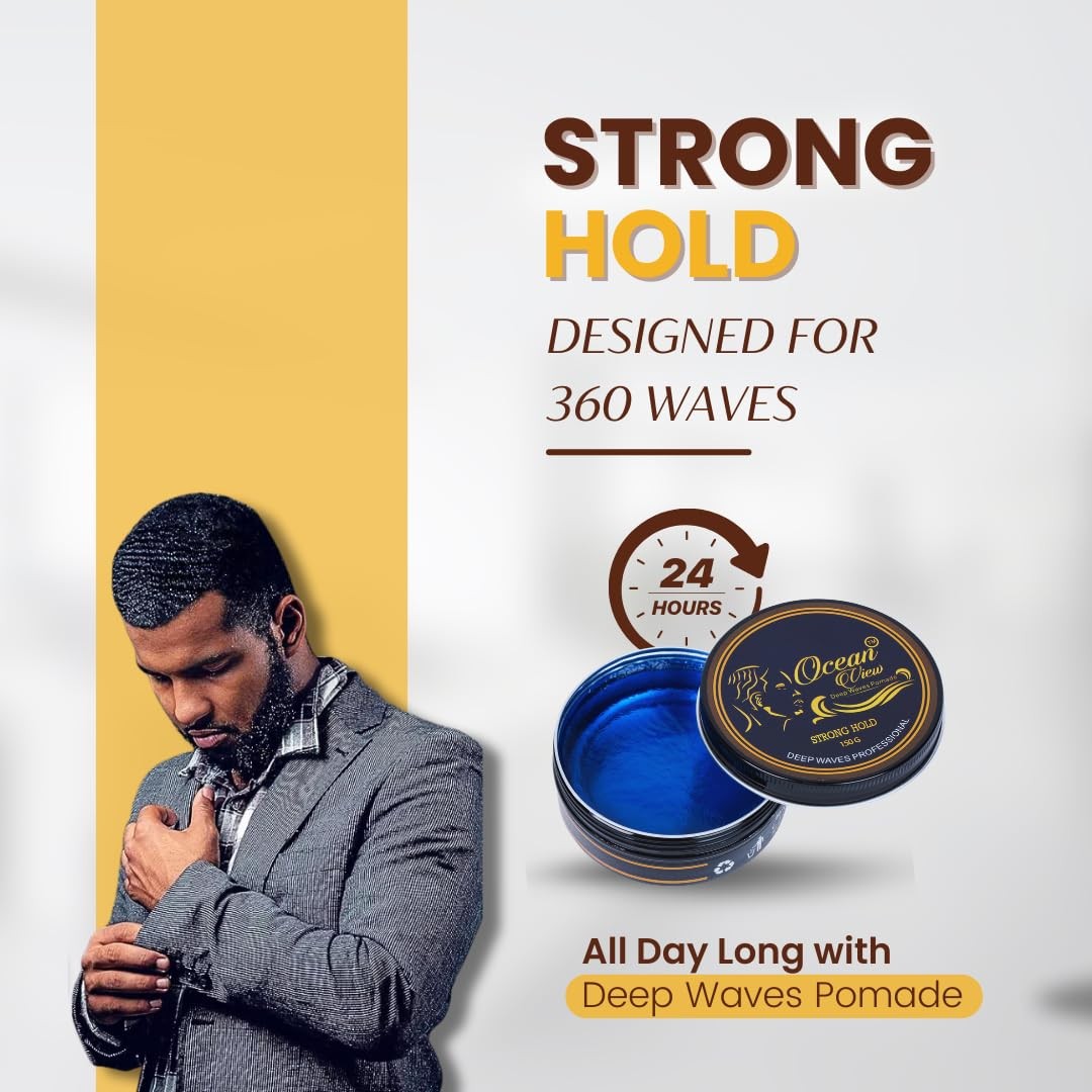 Water-Based Hair Pomade for 360 Waves Deep Waves Hair Cream for Hairstyling