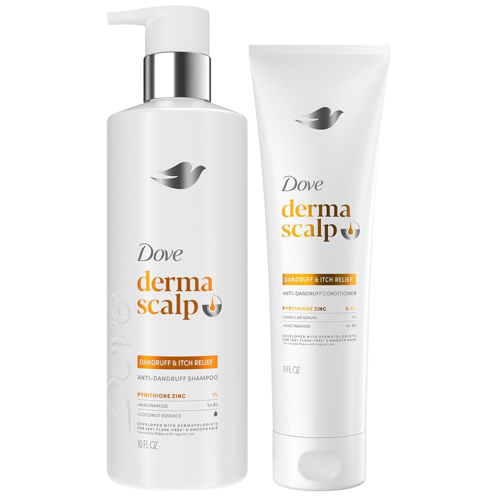 Dove Derma Scalp Anti-Dandruff Shampoo & Conditioner Set 12 Fl Oz Pack of 2