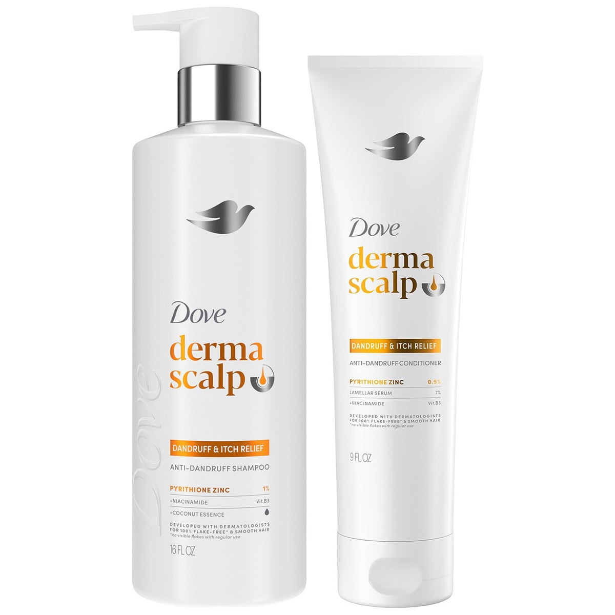 Dove Derma Scalp Anti-Dandruff Shampoo & Conditioner Set 12 Fl Oz Pack of 2