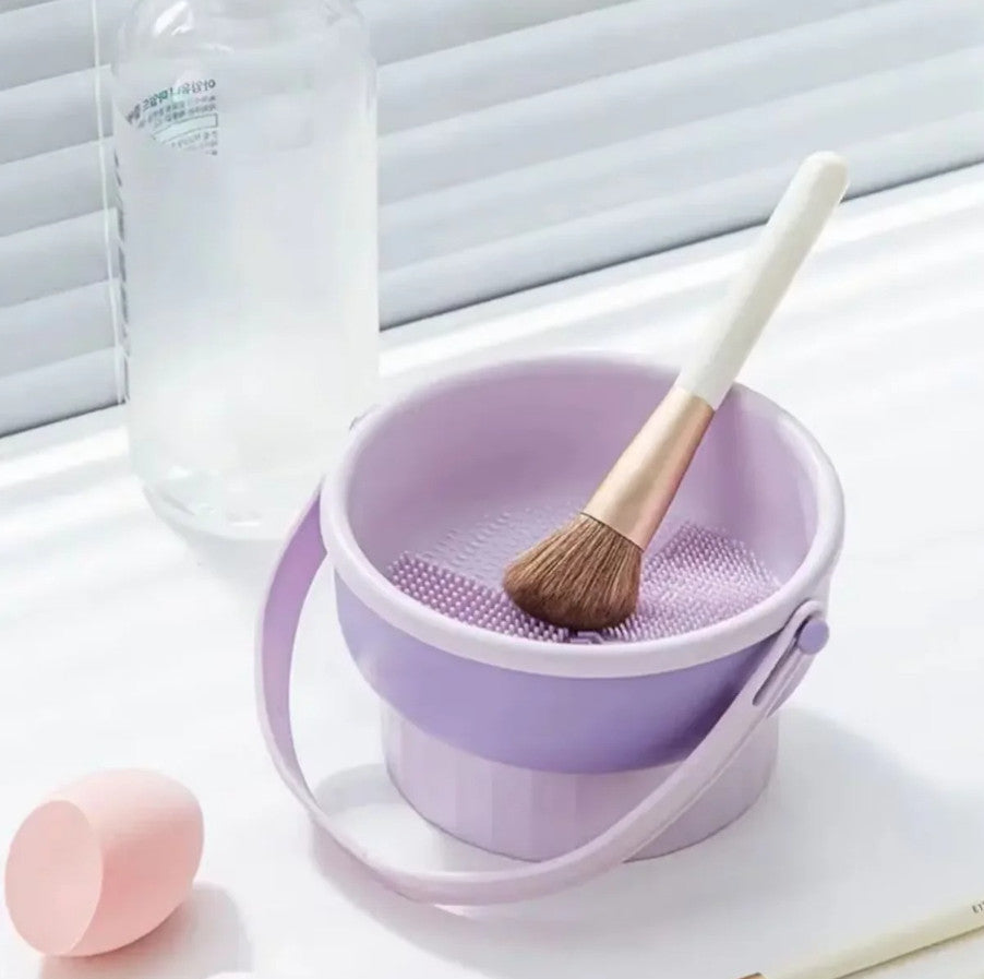 Makeup Brush Cleaner Silicone Scrubber Non-Slip Cleaning Bowl - Effortless Deep Cleaning