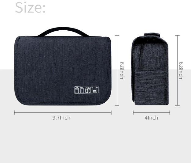 Large Waterproof Travel Toiletry Bag with Hanging Organizer for Men Women