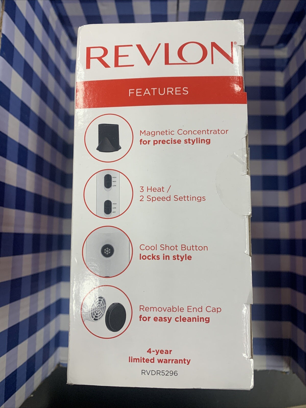 Revlon Crystal C Compact 1875W Hair Dryer Less Frizz Easy Styling