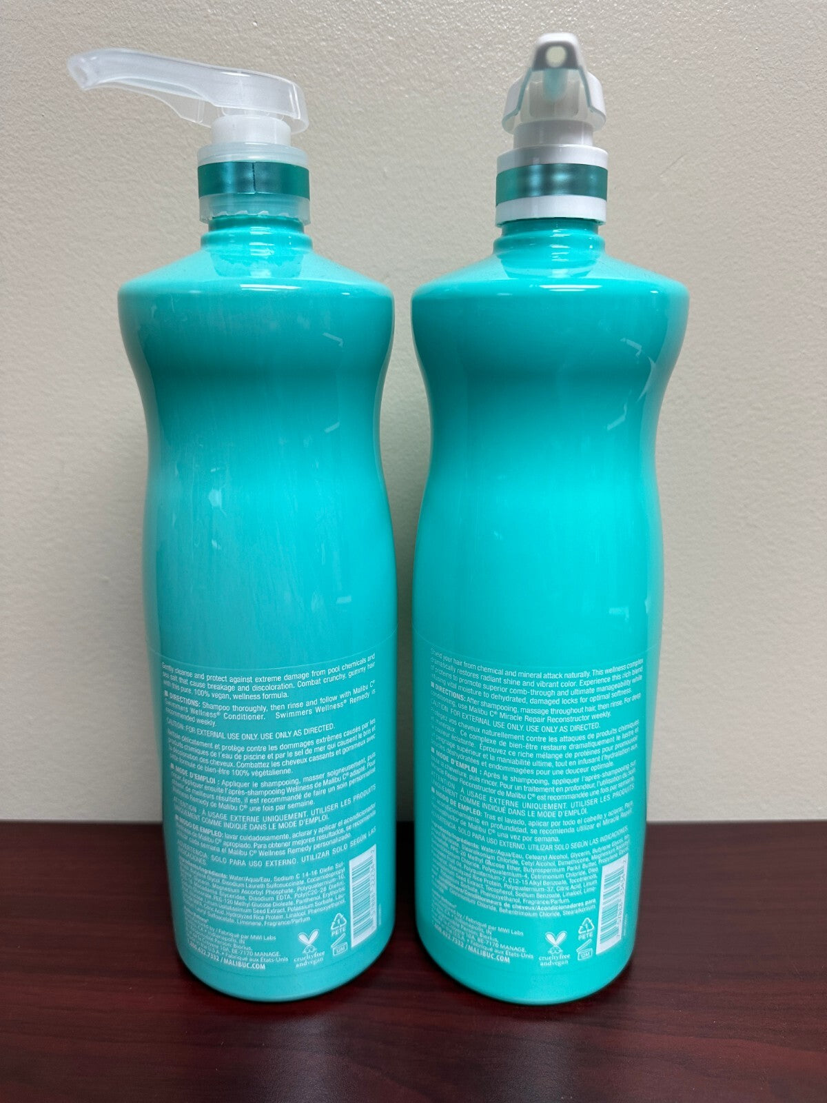 Malibu C Swimmers Wellness Shampoo & Conditioner Set 33.8 oz Large