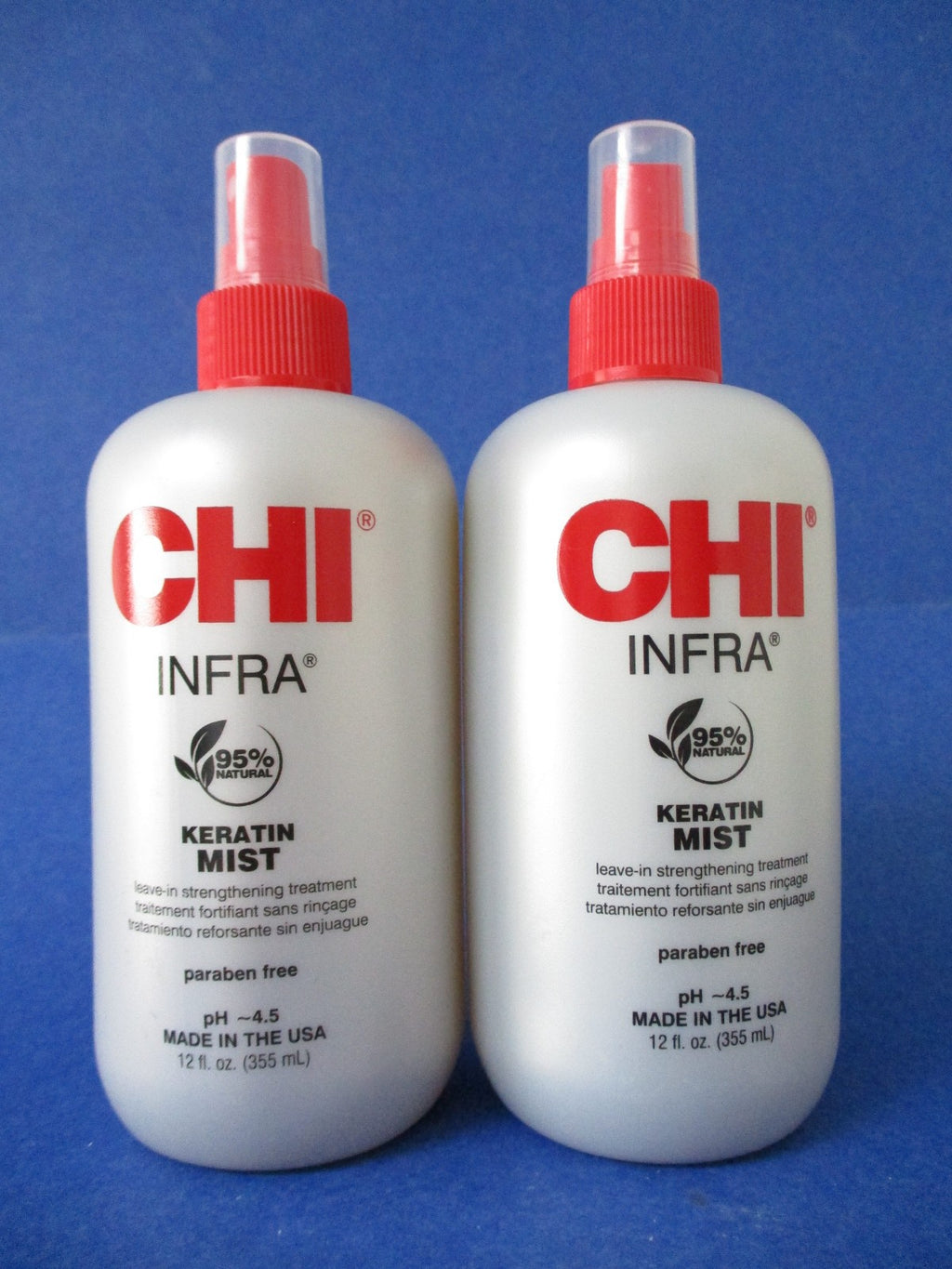 CHI Infra Keratin Leave-In Hair Spray - Strengthening Treatment 12 oz x 2