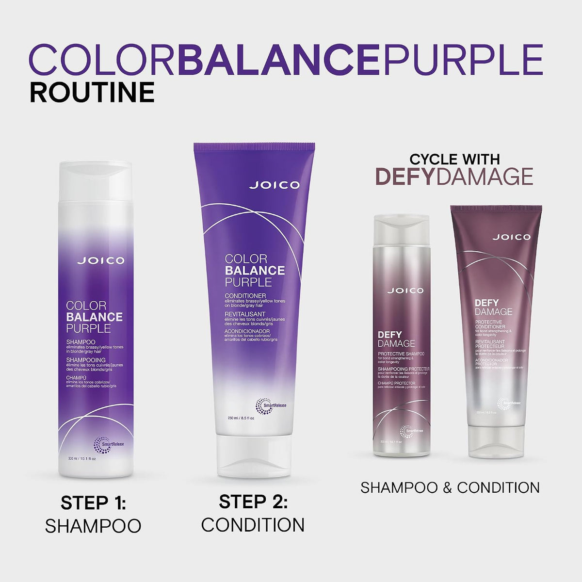 Purple Conditioner for Blonde Gray Hair with UV Protection & Rosehip Oil