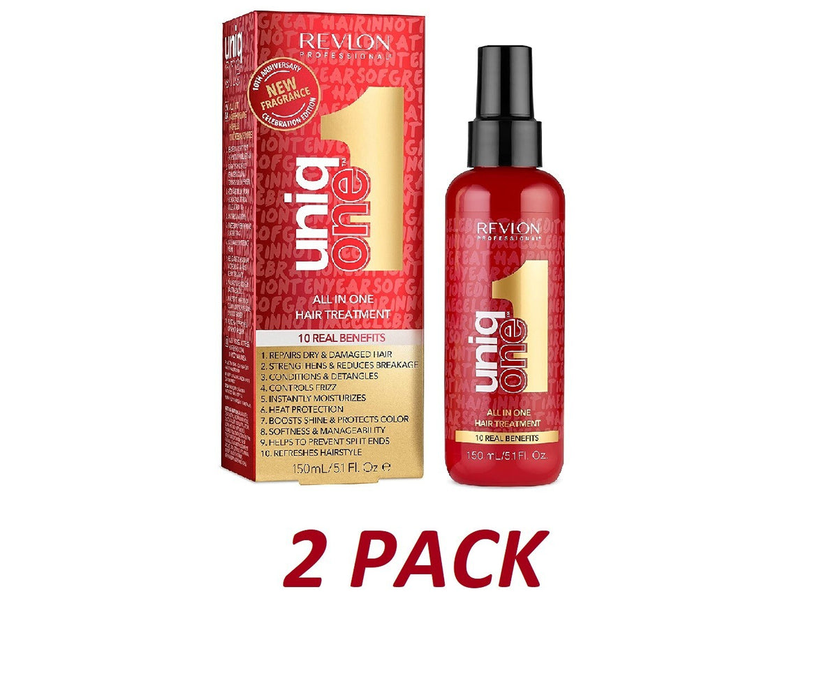 Uniq One All in 1 Hair Treatment Spray 5 oz - 2 Pack for Nourishing & Frizz Control
