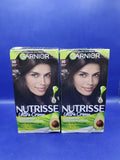 Garnier Nutrisse Nourishing Permanent Hair Dye 30 Darkest Brown 2 Pack