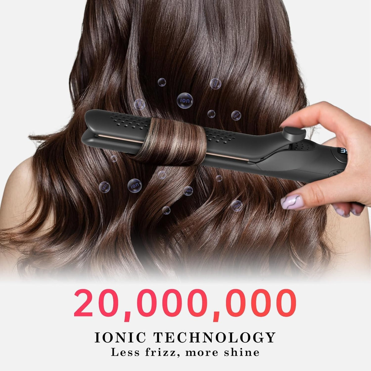 2-in-1 Hair Straightener and Curling Wand with Airflow System for Women