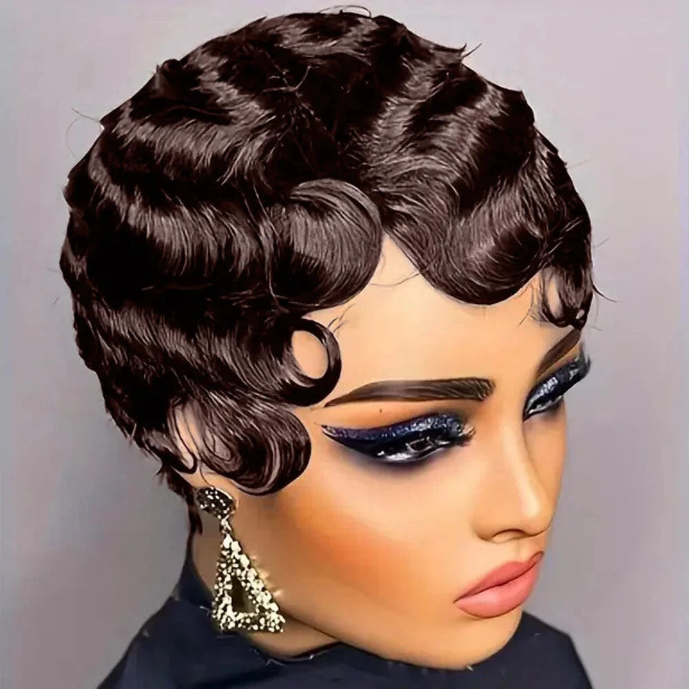 Short Human Hair Wigs for Women - Ocean Wave Pixie Cut & Short Styles