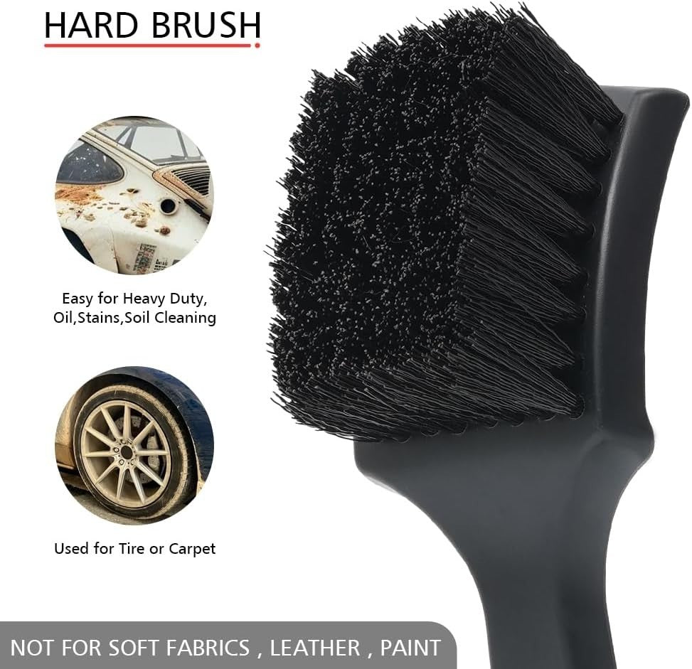 9-Piece Car Detailing Brush Set for Interior Exterior Tire Wheel Engine Cleaning