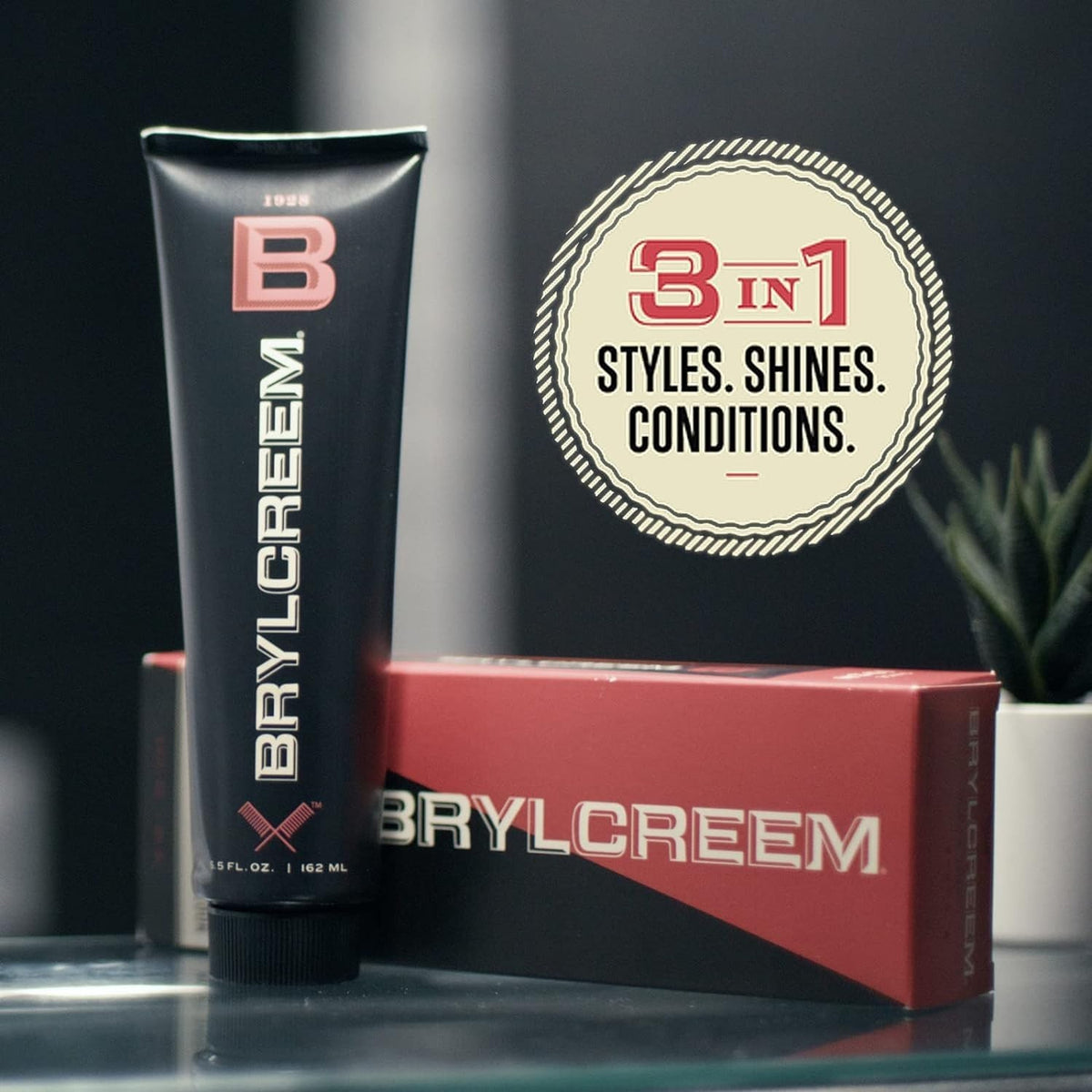 3-in-1 Hair Cream with Light Hold & High Shine - 5.5 Oz