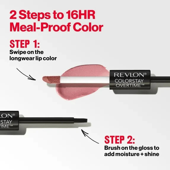 Longwear Lipstick with Gloss Top Coat - 16 Hour Moisturizing Color, 0.07 Fl Oz