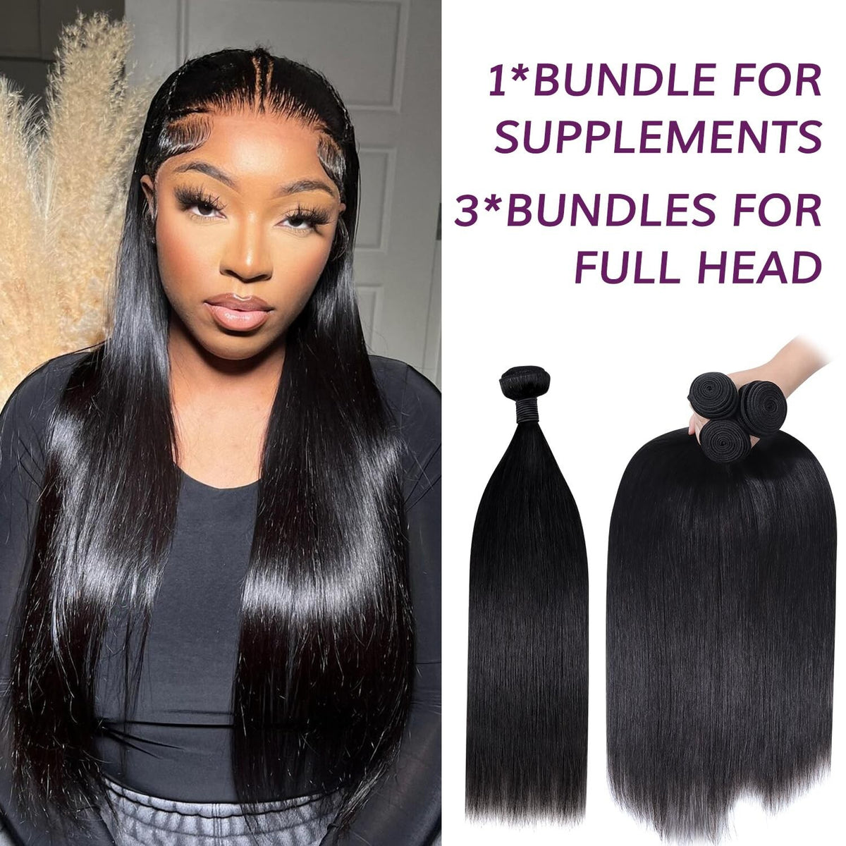 15A Cambodian Raw Virgin Human Hair Bundles 10 Inch Straight Natural Black