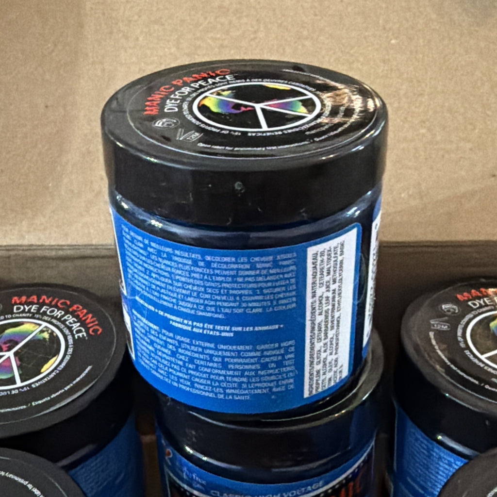 Manic Panic Atomic Turquoise Hair Color - Vegan Semi-Permanent Cream, 4oz, Pack of 6