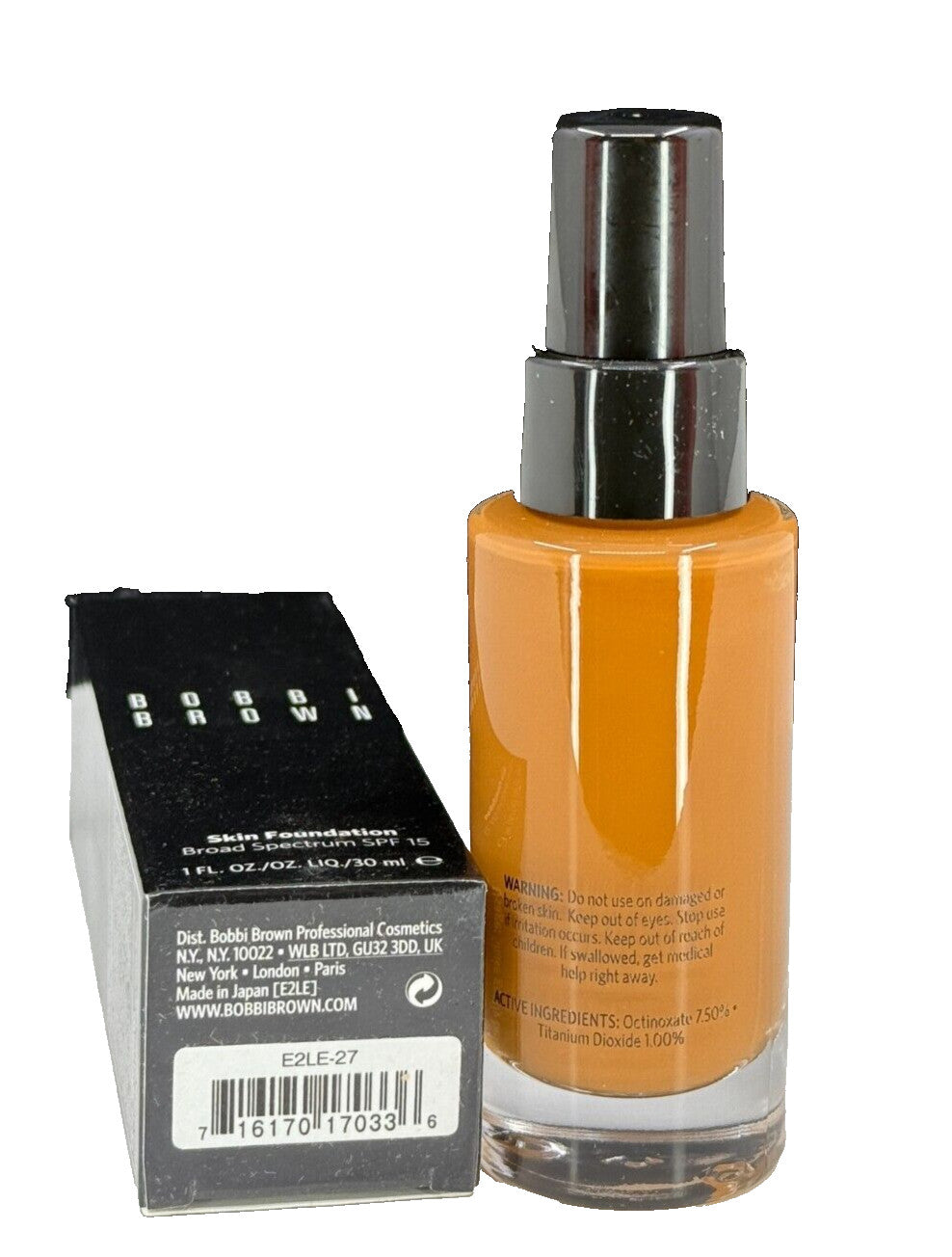 Bobbi Brown Skin Foundation SPF 15 - Golden Almond 6.75ml/1oz NIB