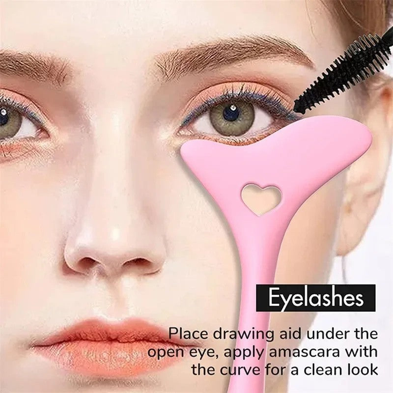 Multi-Functional Silicone Makeup Tool with Eyeliner, Lipstick, Eyebrow, and Eye Shadow Application Aids