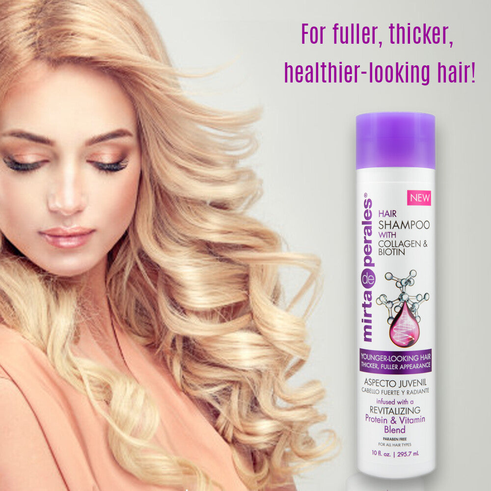 Hair Loss Shampoo & Conditioner Set with Collagen and Biotin for Hair Strengthening