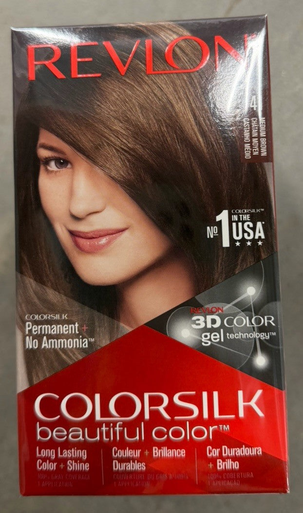 12 Pack Revlon ColorSilk Permanent Hair Color Medium Brown #41