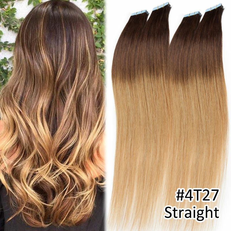 Remy Human Hair Tape-In Extensions - Highlight Ombre 100G