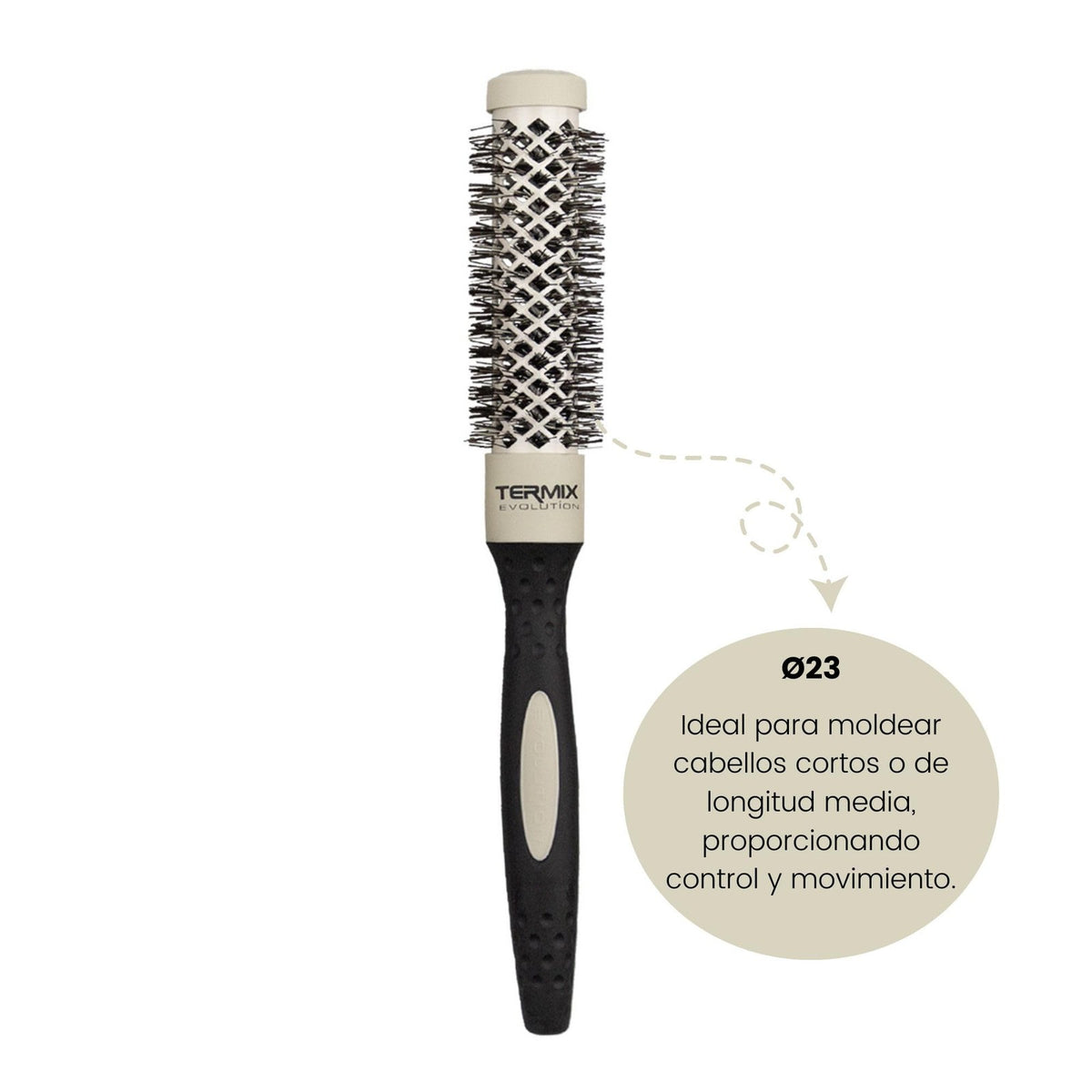 Termix Evolution Soft 23mm Hairbrush for Thin Hair with Ionized Bristles