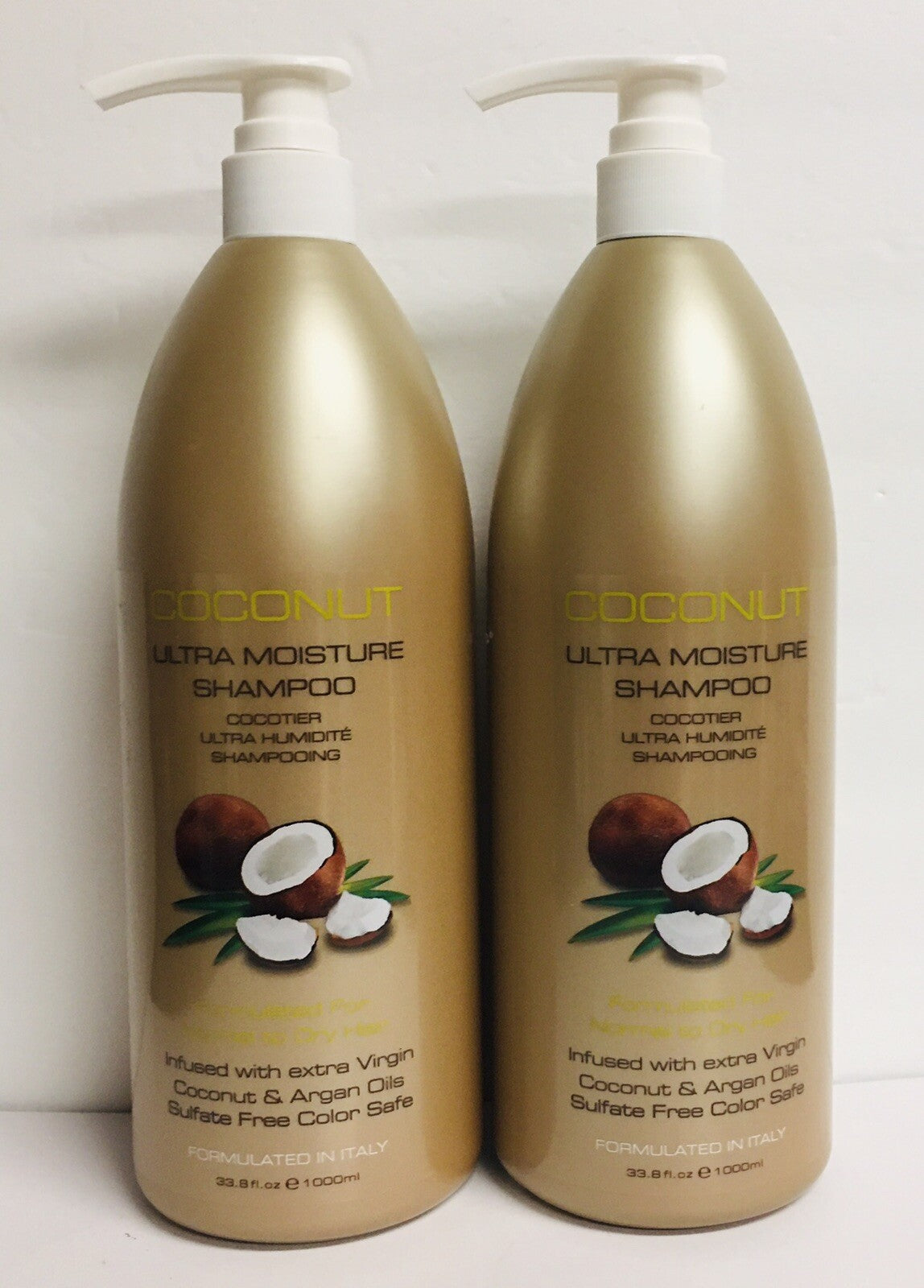 Coconut Moisture Shampoo for Normal & Dry Hair - 33.8 Fl Oz (2 Bottles)