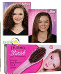 Ceramic Straightening Hair Brush Pink - Frizz & Damage Control