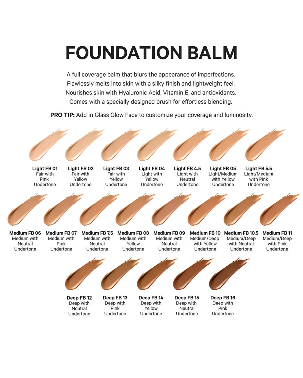 Foundation Balm All Shade Range with Hydrating & Nourishing Ingredients