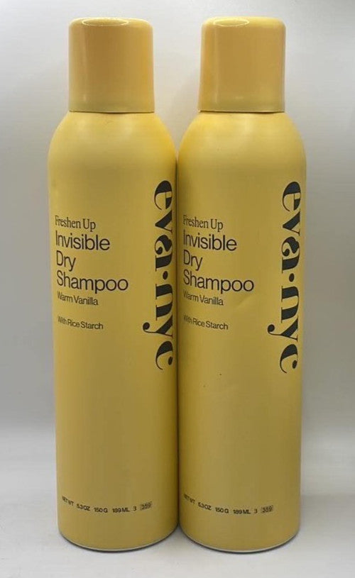Eva Nyc Freshen Up Invisible Dry Shampoo - Warm Vanilla, 2 Pack, 5.3 oz Each