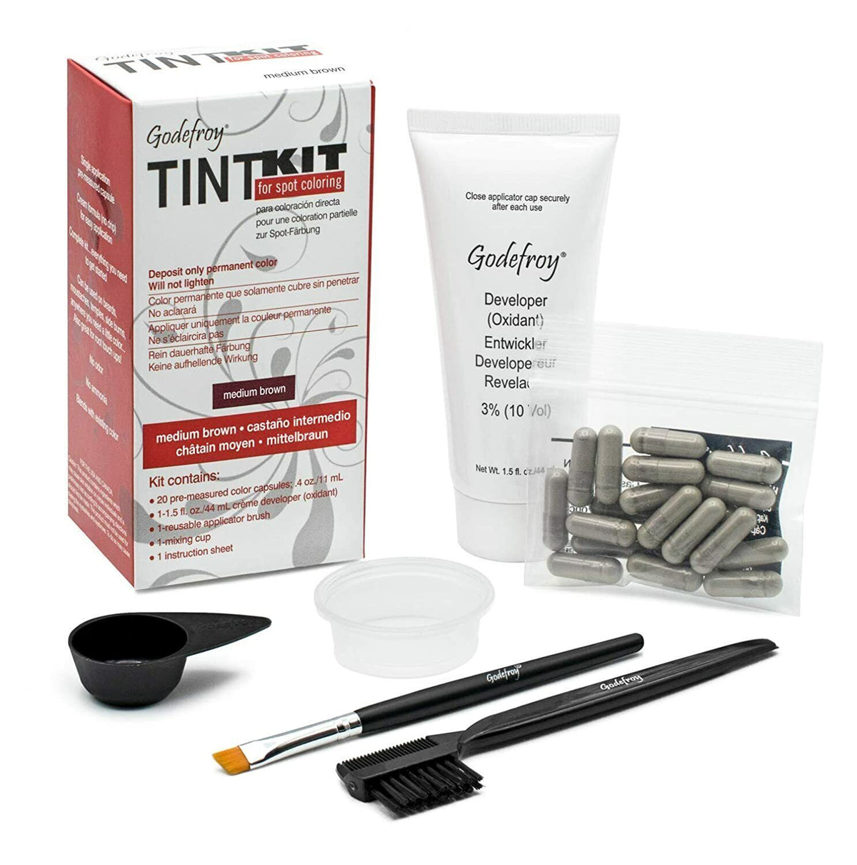 Hair Color Tint Kit for Gray Coverage — Up to 6 Weeks, 20 Applications
