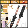 Rechargeable Cordless Travel Curling Iron with 3 Temperature Settings - Mini Hair Curler